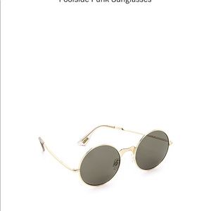 New Le Specs Round Gold Sunglasses